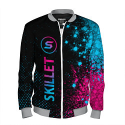 Бомбер мужской Skillet - neon gradient: по-вертикали, цвет: 3D-меланж