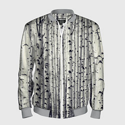 Мужской бомбер Русские берёзки - роща