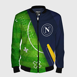 Бомбер мужской Napoli football field, цвет: 3D-черный