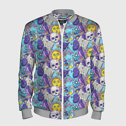Мужской бомбер Череп и солнце