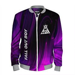 Бомбер мужской Fall Out Boy violet plasma, цвет: 3D-меланж