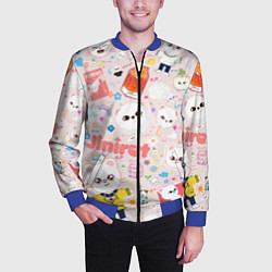 Бомбер мужской Skzoo Jinniret pattern cartoon avatar, цвет: 3D-синий — фото 2