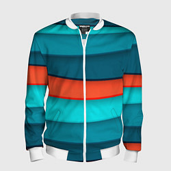 Мужской бомбер Геометрические непараллельные пластины