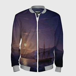 Мужской бомбер Парусник у берегов Крыма в лунную ночь Айвазовский