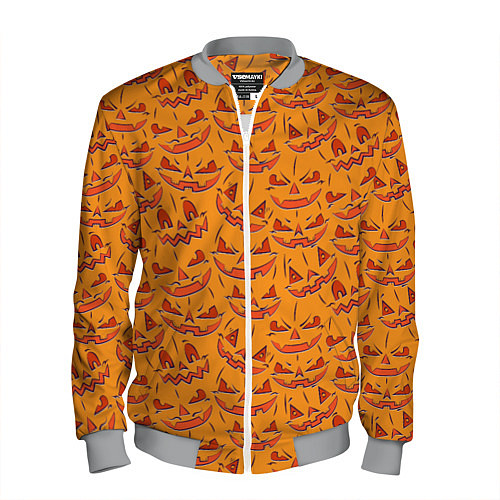 Мужской бомбер Halloween Pumpkin Pattern / 3D-Меланж – фото 1