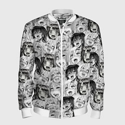 Мужской бомбер Разные девушки Ахегао