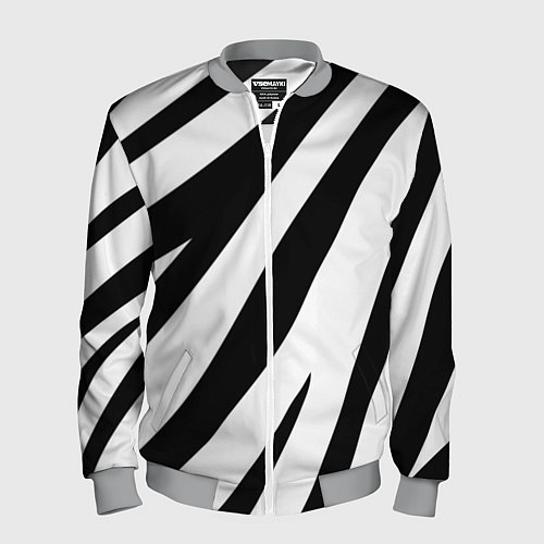 Мужской бомбер Камуфляж зебры / 3D-Меланж – фото 1