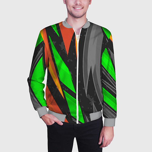 Мужской бомбер Абстракция / 3D-Меланж – фото 3