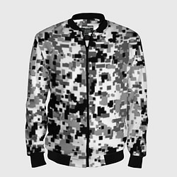 Бомбер мужской Городской пиксель камуфляж, цвет: 3D-черный