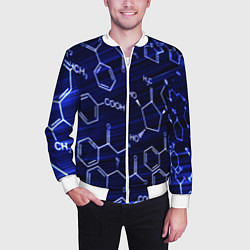 Бомбер мужской Графическая химия, цвет: 3D-белый — фото 2