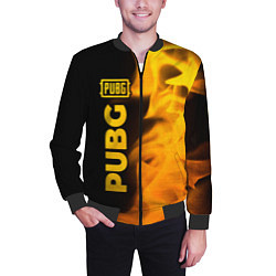 Бомбер мужской PUBG - gold gradient: по-вертикали, цвет: 3D-черный — фото 2