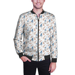 Бомбер мужской Пенис и растения, цвет: 3D-черный — фото 2