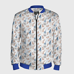 Бомбер мужской Пенис и растения, цвет: 3D-синий