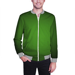 Бомбер мужской Зеленый с затемняющей виньеткой, цвет: 3D-меланж — фото 2