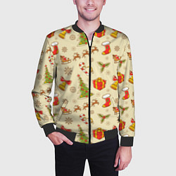 Бомбер мужской С Новым 2023 Годом, цвет: 3D-черный — фото 2