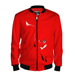 Бомбер мужской Красная лиса, цвет: 3D-черный