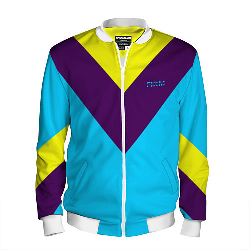 Мужской бомбер FIRM как в 80х / 3D-Белый – фото 1