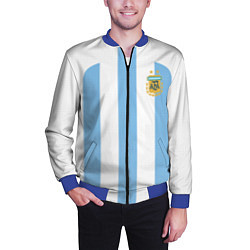 Бомбер мужской Сборная Аргентины ЧМ 2022, цвет: 3D-синий — фото 2