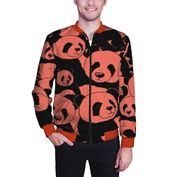 Бомбер мужской С красными пандами, цвет: 3D-красный — фото 2