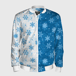 Мужской бомбер Красивые снежинки