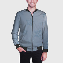 Бомбер мужской Серый снег, цвет: 3D-черный — фото 2