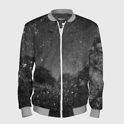 Мужской бомбер Абстрактная тьма и следы белой краски
