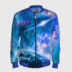 Мужской бомбер Космос - планета и яркая звезда