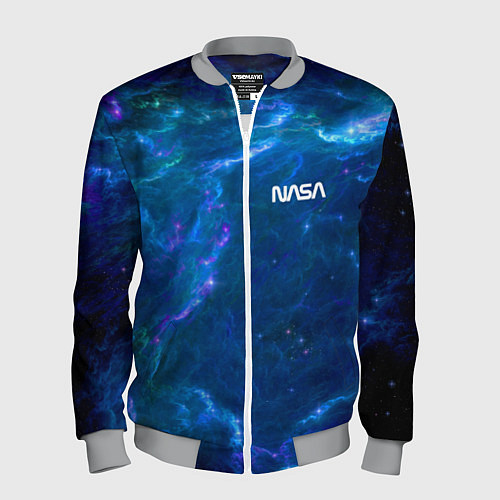 Мужской бомбер Бескрайний космос - Nasa / 3D-Меланж – фото 1