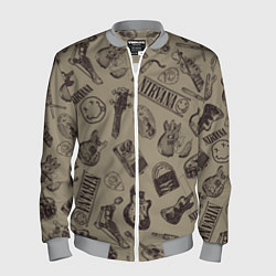Мужской бомбер Nirvana crash guitar beige