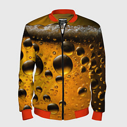 Бомбер мужской Пиво пенное светлое, цвет: 3D-красный