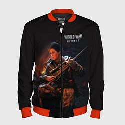 Бомбер мужской World War Heroes Людмила, цвет: 3D-красный