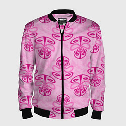 Мужской бомбер Розовый орнамент