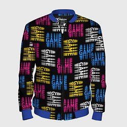 Бомбер мужской Вся жизнь только игра, цвет: 3D-синий