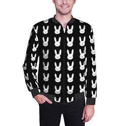 Бомбер мужской Bunny pattern black, цвет: 3D-черный — фото 2