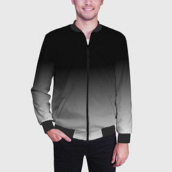 Бомбер мужской От черного к белому, цвет: 3D-черный — фото 2