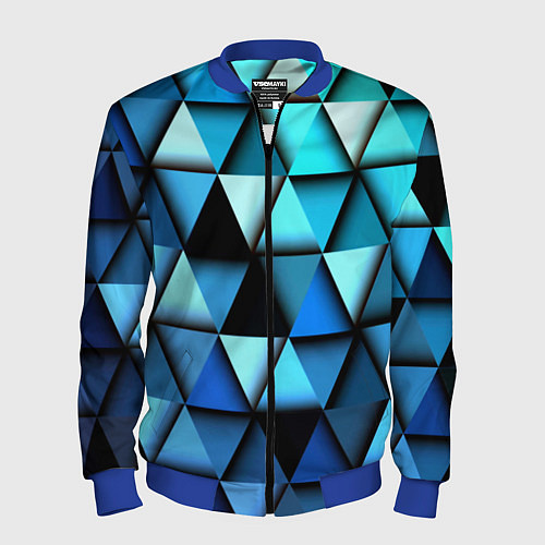 Мужской бомбер Blue triangle / 3D-Синий – фото 1