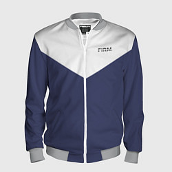 Бомбер мужской FIRM бело-синий, цвет: 3D-меланж