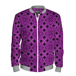 Бомбер мужской Геометрический узор в пурпурных и лиловых тонах, цвет: 3D-меланж