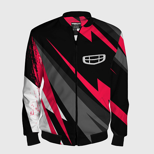 Мужской бомбер Geely fast lines / 3D-Черный – фото 1