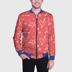 Бомбер мужской Love is love, цвет: 3D-синий — фото 2