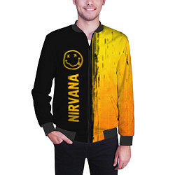 Бомбер мужской Nirvana - gold gradient: по-вертикали, цвет: 3D-черный — фото 2