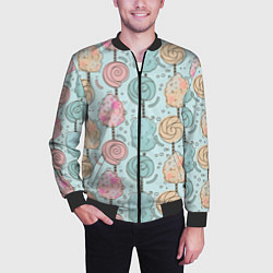 Бомбер мужской Сладкий день, цвет: 3D-черный — фото 2