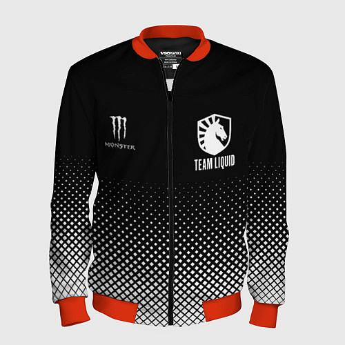 Мужской бомбер Team Liquid black / 3D-Красный – фото 1