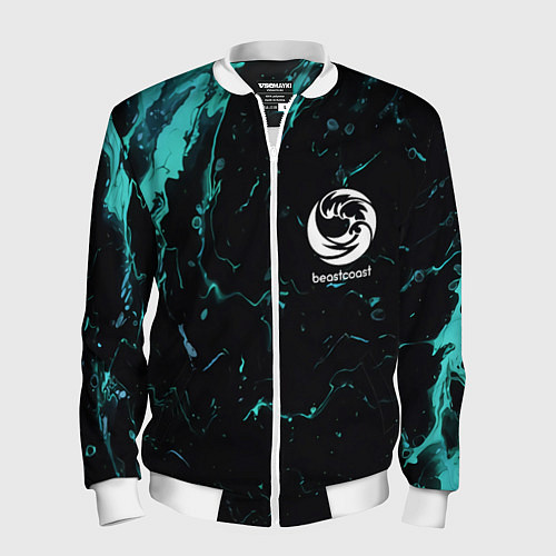 Мужской бомбер Beastcoast абстракт / 3D-Белый – фото 1