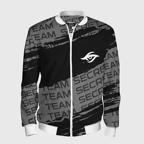 Мужской бомбер Форма Team Secret / 3D-Белый – фото 1
