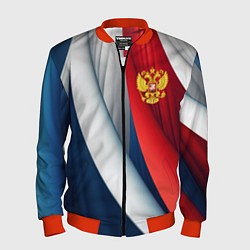 Мужской бомбер Герб России абстракция