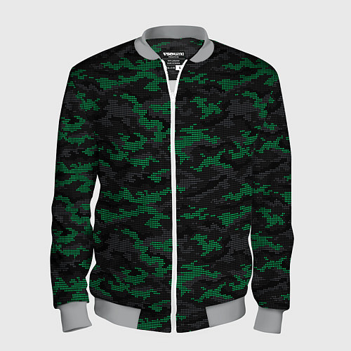 Мужской бомбер Точечный камуфляжный узор Spot camouflage pattern / 3D-Меланж – фото 1