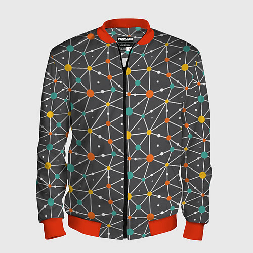 Мужской бомбер Space colors / 3D-Красный – фото 1