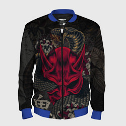 Мужской бомбер Oni mask and snake