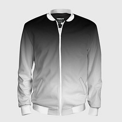 Бомбер мужской Black and white gradient, цвет: 3D-белый